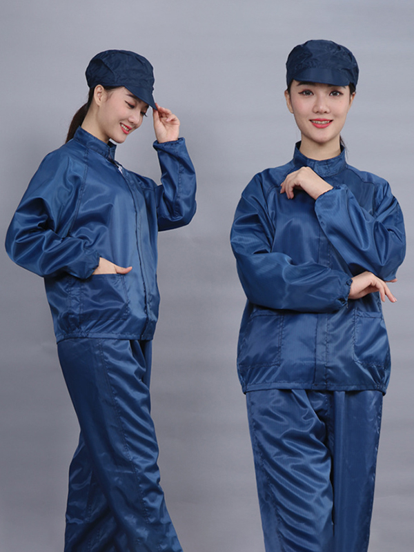 防静电带帽分体服食品...